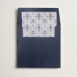 "Morrocan Print" - Slip-In Envelope Liners in Lapis by Gwen Bedat - Liner in envelope