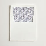 "Morrocan Print" - Slip-In Envelope Liners in Lapis by Gwen Bedat - Liner in white envelope