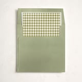"Harlequin" - Slip-In Envelope Liners in Olive by Minted - Liner in envelope