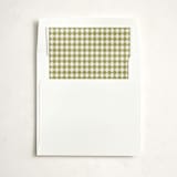 "Harlequin" - Slip-In Envelope Liners in Olive by Minted - Liner in white envelope