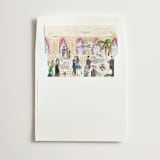 "Party Scene" - Slip-In Envelope Liners in Peach by Pati Cascino - Liner in envelope
