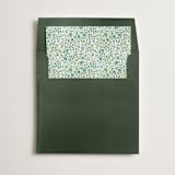 "Green Ditsy Floral" - Slip-In Envelope Liners in Fern by Paper Sun Studio - Liner in envelope