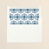 "Ornamental" - Slip-In Envelope Liners in Sapphire by Paperview Designs - Liner in envelope