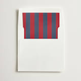 "Cabana Stripe" - Slip-In Envelope Liners in Garnet by Minted - Liner in envelope