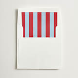 "Cabana Stripe" - Slip-In Envelope Liners in Crimson by Minted - Liner in envelope
