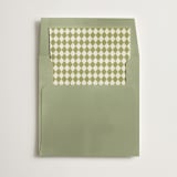"Harlequin" - Slip-In Envelope Liners in Olive by Minted - Liner in envelope