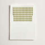"Harlequin" - Slip-In Envelope Liners in Olive by Minted - Liner in white envelope