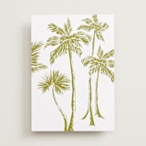 "Light Green Palm Trees" - Slip-In Envelope Liners in Pine by Lucrecia Caporale - Full Liner