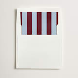 "Cabana Stripe" - Slip-In Envelope Liners in Burgundy by Minted - Liner in envelope