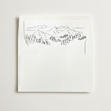 "Peaks" - Slip-In Envelope Liners in Snow by Sarah Brown - Liner in white envelope