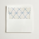 "ribbon bow drawing" - Slip-In Envelope Liners in Dusty Blue by Cass Loh - Liner in white envelope