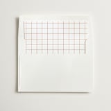 "Modern Ticket" - Slip-In Envelope Liners in Rust by Alethea and Ruth - Liner in white envelope