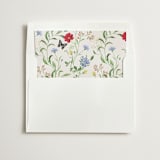 "Wild meadow" - Slip-In Envelope Liners in Elder Flower by Sarah Knight - Liner in white envelope
