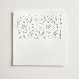 "Fleur" - Slip-In Envelope Liners in Lily by Everett Paper Goods - Liner in white envelope