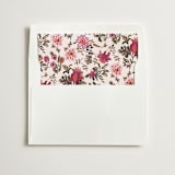 "Indian floral chintz lush" - Slip-In Envelope Liners in Ivory by Caroline Bonne Muller - Liner in white envelope