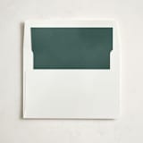 "Green Liner" - Slip-In Envelope Liners in Pine by Minted - Liner in white envelope