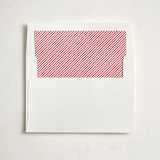 "CandyCane Frame" - Slip-In Envelope Liners in Candy Cane by Ilene Guy - Liner in envelope