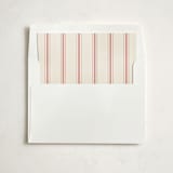 "Vintage Striped" - Slip-In Envelope Liners in Santa Suit by Everett Paper Goods - Liner in white envelope