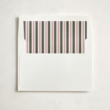 "Modern striped frame" - Slip-In Envelope Liners in Candy Cane by Jackie Crawford - Liner in white envelope