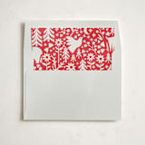 "woodland folk art" - Slip-In Envelope Liners in Crimson by Karidy Walker - Liner in envelope