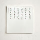 "Holly Leaves Border" - Slip-In Envelope Liners in Mint by Cass Loh - Liner in white envelope