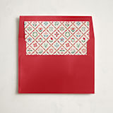 "Patchwork Christmas" - Slip-In Envelope Liners in Crimson by Paper Sun Studio - Liner in envelope