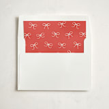 "Scripted Red Bow" - Slip-In Envelope Liners in Peppermint by Hooray Creative - Liner in envelope