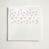 "Cutie Candy Canes" - Slip-In Envelope Liners in Snow by Lauren Chism - Liner in white envelope