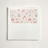 "Festive doodles" - Slip-In Envelope Liners in Pudding by Cass Loh - Liner in white envelope