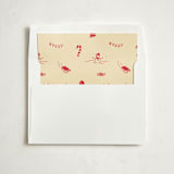 "Vintage Illustration" - Slip-In Envelope Liners in Eggnog by Roseanne Kenny - Liner in white envelope