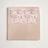 "Nutcracker Toile" - Slip-In Envelope Liners in Berry by Teju Reval - Liner in envelope