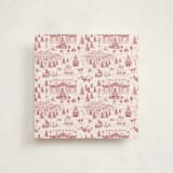 "Nutcracker Toile" - Slip-In Envelope Liners in Berry by Teju Reval - Full Liner