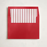 "Petite Plume Antique Red Ticking" - Slip-In Envelope Liners in Cherry by Minted - Liner in envelope