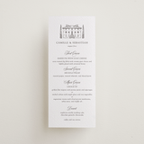 "Villa Balbiano" - Letterpress Menus in Graphite by Melinda Denison - Front