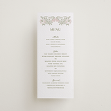 "Sketched Foliage" - Letterpress Menus in Pistachio by Susan Zinader - Front