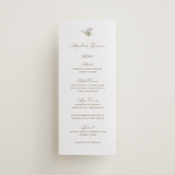 "Vineyard Elegance" - Letterpress Menus in Pistachio by Lucrecia Caporale - Front