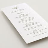 "Vineyard Elegance" - Letterpress Menus in Pistachio by Lucrecia Caporale - Detail