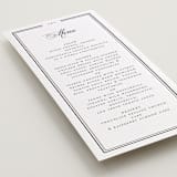 "Classic Frame" - Letterpress Menus in Soft Black by Nicole Walsh - Detail