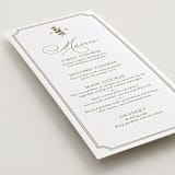 "Simply Elegant" - Letterpress Menus in Pistachio by Yaling Hou Suzuki - Detail