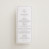 "Royal" - Letterpress Menus in Soft Black by Melinda Denison - Front