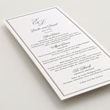 "Royal" - Letterpress Menus in Soft Black by Melinda Denison - Detail