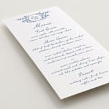 "Garden romance" - Letterpress Menus in Sky Blue by Creo Study - Detail