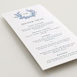 "Flowers monogram" - Letterpress Menus in Sky Blue by Cass Loh - Detail