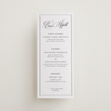 "Bradford" - Letterpress Menus in Pewter by Megan Davis - Front