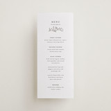"Bouvardia" - Letterpress Menus in Graphite by Deynaaz Daraei - Front