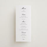 "Finely" - Letterpress Menus in Soft Black by Ani Somi - Front