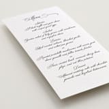 "palazzo" - Letterpress Menus in Soft Black by Benita Crandall - Detail