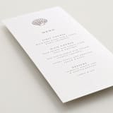 "Simple Seashell" - Letterpress Menus in Dove Grey by Hannah Bowman - Detail