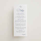 "Aristocratic" - Letterpress Menus in Provincial Blue by Creo Study - Front