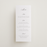"Calligraphie" - Letterpress Menus in Graphite by Wildfield Paper Co - Front